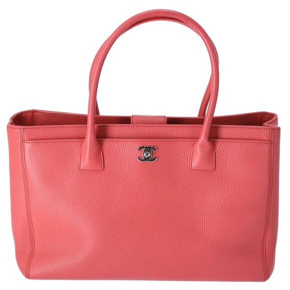 CHANEL Executive Tote Line Tote Bag Pink Grained Calf Leather - Picture 1 of 9